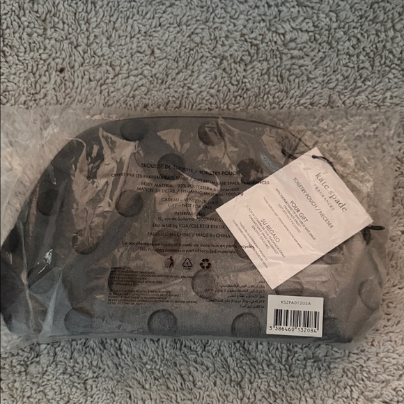 Kate Spade Black Embossed Cosmetic Case - Picture 2 of 2